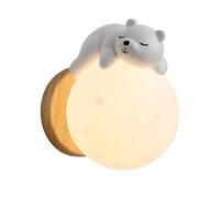 ZR98US Northern Europe Creativity Mounted Lamp, White Sphere Planet Wall Light Fixture for Bedroom Living Room Dining Room(15cm/5.9in B)