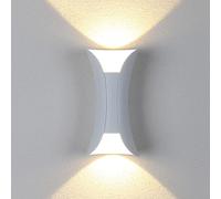 ZR98US Outdoor IP65 Waterproof Patio Double Head Luminous up and Down Frosted Aluminum Lamp Body Wall Light, Chandelier