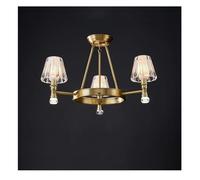 ZR98US Pendant Light Copper Gold Compatible with Living Dining Room Bedside Lamp Villa Study Hanging Lights Big Chandelier