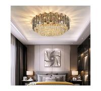 ZR98US PendantLight, Crystal Round Chandelier Smoke Gray Hanging Lamps for Ceiling Dining Room Bedroom Decor Indoor Pendant Lights