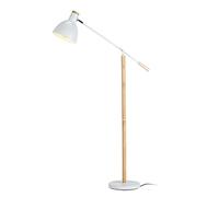ZR98US pendrier d'angle balançoire Bois la Lampe Plancher Moderne Clair Debout avec Abat-Jour en métal Lampes Lecture réglables Chambre à Coucher lampadaire de pour Le Salon