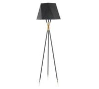ZR98US Position Pointe de Style américain lampadaire fossé Grandes Tissu Debout trépied Lampe pôle Haut Hautes Lampes à la Grenier pour Le Salon (Couleur: Noir, Taille: 182 cm
