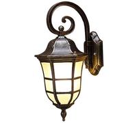 ZR98US Retro Outdoor Waterproof Brass Lamp Villa Balcony Landscape Porch Corridor Wall Gateway Yard Glass Street Garden Fence Light, Chandelier
