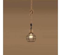 ZR98US Retro Pendant Lamp Wrought Iron Hanging Height Adjustable Suitable Compatible with Studyroom Lobby Sitting Room, Chandelier