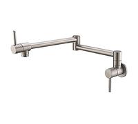 ZR98US ° Rotating Brass Kitchen Faucet, Dual Joint Single Handle Mixer Tap for Kitchen, Foldable Sink Tap for Cold Water