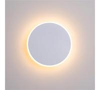 ZR98US Round, Nordic Circle Lamp 3-Color Dimmable Wall Light for Living Room Bedroom Stairway Porch(Black)