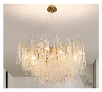 ZR98US Scandinavian Luxury Round Crystal Hanging Bedroom Living Room Home Decor Light Fixtures, Chandelier