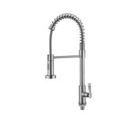 ZR98US Stainless Steel Kitchen Faucet, Wall-Mounted Spray, Single Handle Cold Water Mixer for Top Mount Kitchen Sink