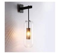 ZR98US Strong Postmodern Glass Light Restaurant Lantern Minimalist Hardware Wall Lamp, Chandelier
