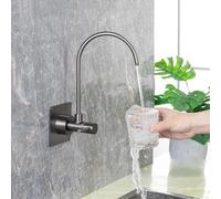 ZR98US ° Swivel Wall-Mounted Kitchen Faucet Spout, Touch Control, Brushed Finish, Ideal for Home and Restaurant Use