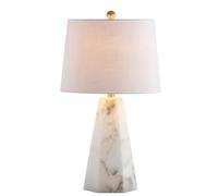 ZR98US Table Lamp Alabastre avec Bulle Lit, Bibliothèque, Étagère, Blanc Idéal pour Salle à Manger, Bureau, Chambre, Officine des Lumières en Hauteur