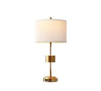 ZR98US Table Lamp avec Diffuseur Tissu Blanc Port USB, Base d'Émail Fait-Main, Lumière 2700K Inclus, Adapté la Salle à Manger, Cella, Bureau (Paquet de 2)
