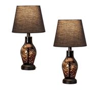 ZR98US Table Lamp : Retro Aesthetic Mushroom Shape, Handcrafted and Dimmable