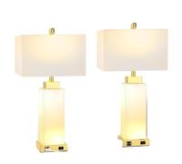 ZR98US Tableau de Lecture Dimmable avec Ports USB Bouton d'accueil Blanc - Salon, Chambre ou Bureau