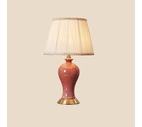 ZR98US Touch Bedside Lamps for Living roomEuropean -Style Retro Lamp Villa All -Bronze Ceramic Table Lamp(Color:A,Size:Button)