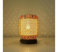 ZR98US Touch Bedside Lamps for Living roomEuropean -Style Retro Lamp Villa All -Bronze Ceramic Table Lamp(Color:A,Size:Button)