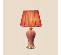 ZR98US Touch Bedside Lamps for Living roomEuropean -Style Retro Lamp Villa All -Bronze Ceramic Table Lamp(Color:A,Size:Button)