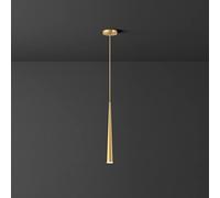 ZR98US V-intage Brass Pendent Lamp Dimmable Bedside Living Room Hallway Suspended Light Fixture, Chandelier
