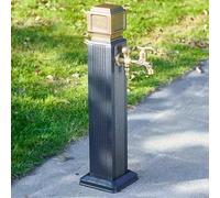 ZR98US Water Dispenser Hydrant, Vertical Square Column Garden Water Feature Fountain, Aluminum Freestanding Irrigation Washer