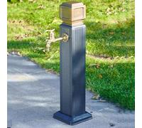 ZR98US Water Dispenser Hydrant, Vertical Square Column Garden Water Feature Fountain, Aluminum Freestanding Irrigation Washer