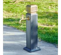 ZR98US Water Dispenser Hydrant, Vertical Square Column Garden Water Feature Fountain, Aluminum Freestanding Irrigation Washer