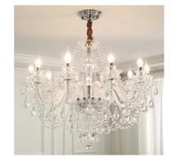 ZR98US White Chandeliers Ceiling Hanging Luxury Crystal Chandelier Glass Dining Room Living Pendant Lamps Bedroom,Ceiling Lig