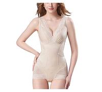 ZR98US Women Full Body Shaper with Volcanic Rock Backless Bodysuit Open Bust Shapewear Seamless Firm Tummy Control