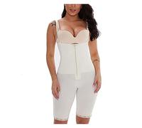 ZR98US Women's Full Body Shaper Seamless Firm Tummy Control Stretch Shapewear Slimmer Open Bust Bodysuit with Zipper & Hooks