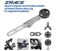 ZRACE Support d'ordinateur de vélo en titane imprimé en 3D pour guidon intégré, Garmin Bryton Wahoo without camera mount