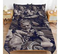ZRCLXLVU Charlie Hunnam Parure de lit avec housse de couette confortable à fermeture éclair pour des nuits douillettes