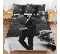 ZRCLXLVU Michele Morrone Parure de lit à tissage léger avec longue surface douce et fermeture éclair pour des nuits tranquilles