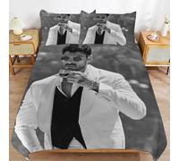ZRCLXLVU Michele Morrone Parure de lit avec housse de couette confortable à fermeture éclair pour des nuits douillettes