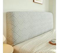 ZRCYXDW Extensible Housse De Tete De Lit, Épaissir All-Inclusive Couverture De Tête De Lit Souple Amovible Lavable Housse Tête De Lit avec Fond Élastique-Gris clair-170-190cm