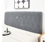 ZRCYXDW Extensible Housse De Tete De Lit, Imperméable Housse Tête De Lit Souple All-Inclusive Couverture De Tête De Lit Amovible Lavable Housses De Tête De Lit-Gris foncé-210-230cm