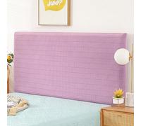 ZRCYXDW Housse De Tete De Lit Extensible, Souple Spandex Couverture De Tête De Lit Amovible All-Inclusive Housses De Tête De Lit Lavable pour Chambre Décor-Violet clair-190-210cm