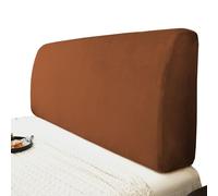ZRCYXDW Housse De Tete De Lit Velours, Extensible Housse Tête De Lit Épaissir Souple Amovible Couverture De Tête De Lit avec Fond Élastique Lavable-Café profond-170-190cm(63-75in)