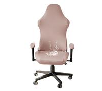 ZRCYXDW Imperméable Housses De Chaise De Jeu, Ergonomique Housses De Chaise De Gaming avec Housses D'accoudoirs élastique Housse De Chaise De Bureau Housse Chaise Gaming-Rose Clair-Large