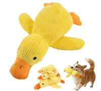 ZrdlqlLcjxy 2026 Upgraded Calming Duck Toy for Dogs, 2PCS New Bite Calming Durable Ducks, Duck Dog Toy, Plush Chew Toys with Quack Sound and Crazy Crinkle (L)