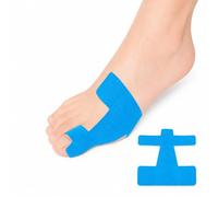 ZrdlqlLcjxy Pre-Cut Bunion Corrector Kinesiology Tape, Bunion Relief Toe Correction Wrap, Bunion Tape for Big Toes, Breathable Big Toe Ankle Tapes Support (Blue, 50Pcs)