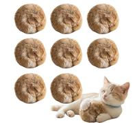 ZrdlqlLcjxy Rabbit Fur Ball Cat Toy, Soft Fluffy Cat Toy Ball, Furry Catnip Toy Ball - Soft, Washable & Fun to Chase, for Indoor Exercise & Bonding (8pcs)