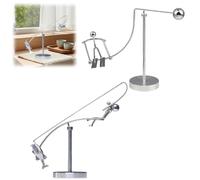 ZrdlqlLcjxy The Fisherman Balancing Sculpture, Kinetic Fishing Sculpture - Balance Art for Your Space, Metal Kinetic Fishing Statue, Gift for Fishing Lovers (A+C)