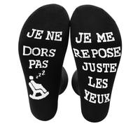 Zrebcley Chaussettes De Repos Unisexe Rigolotes Humour Coton39-46,Un Cadeau Original Pour Anniversaire, Noël et La Saint Chaudes Noël Fête des Mères pour Femme Cadeau Pour la fête Des Pères