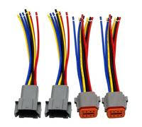 Zreneyfex Lot de 2 connecteurs DT Deutsch 8 broches étanches Connecteur électrique 16 AWG mâle et femelle pour camion, moto, bateau, voiture
