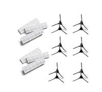 ZRF Kit de brosses latérales de rechange pour aspirateur robot Vileda VR 102 et VR 201 PetPro (12 brosses latérales, 6 filtres)