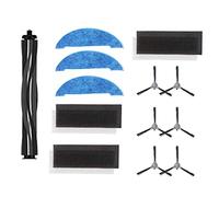 ZRF Kit de pièces de rechange pour aspirateurs Muzili G9070 - 6 brosses latérales, 1 brosse centrale, 3 serpillères, 3 filtres