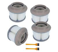 ZRF Lot de 4 filtres de rechange pour pompe de piscine MSPA FD2089 K808 (2 brosses de nettoyage)