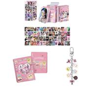 ZRHMCJEN K-Pop Set 60Pcs Photocards Postcards, 64Pcs Stickers, Album Binder Holder Book, Keykeychain/Bp