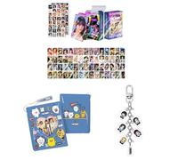 ZRHMCJEN K-Pop Set 60Pcs Photocards Postcards, 64Pcs Stickers, Album Binder Holder Book, Keykeychain/Le Sserafim