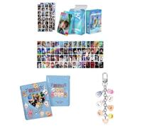 ZRHMCJEN K-Pop Set 60Pcs Photocards Postcards, 64Pcs Stickers, Album Binder Holder Book, Keykeychain/Stray-Kids