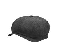 ZRHWSPD Beret Artiste Bérets rétro en Denim Grande Taille for Hommes et Femmes, Mode Voyage, Casquette octogonale Polyvalente à Grosse tête(Black,XL 62-65cm)